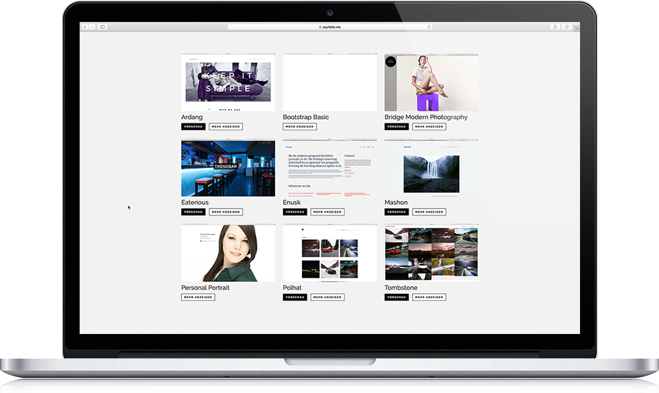 Wählen Sie das Layout Ihrer Website